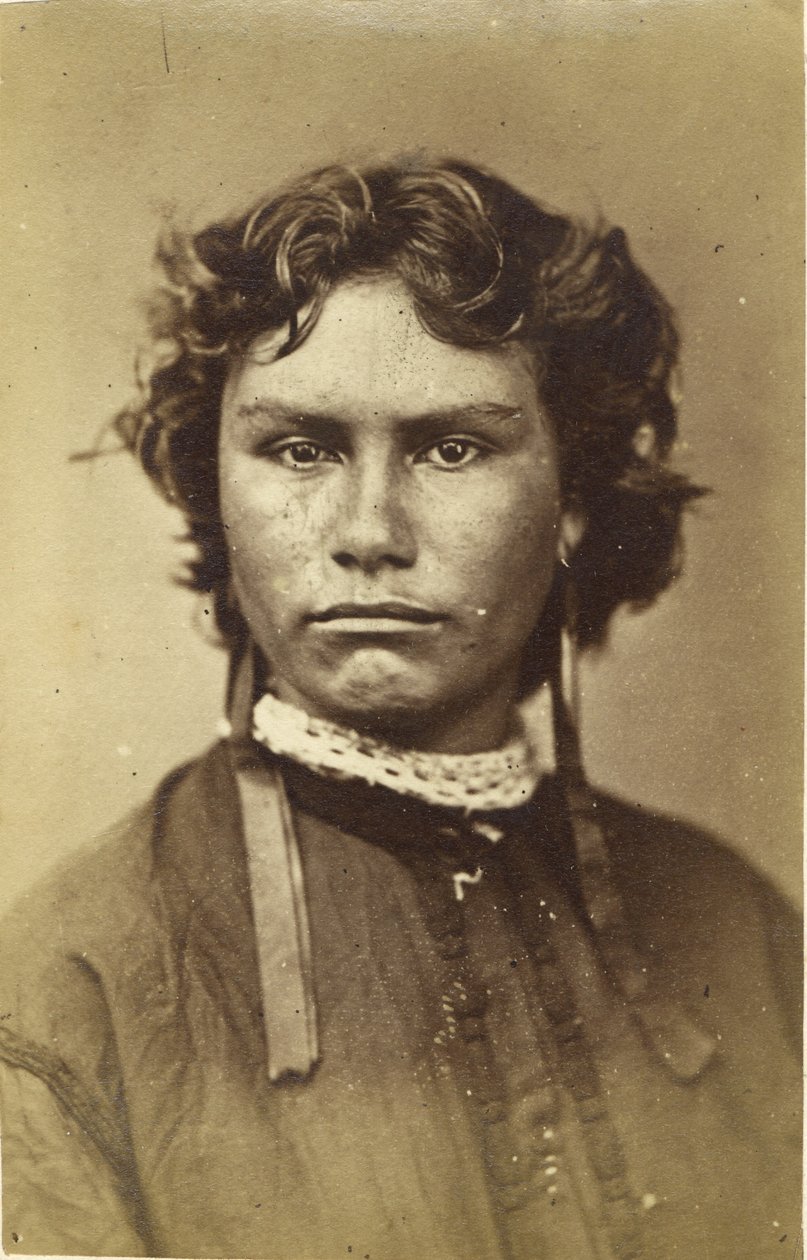 Maoryska, młoda dama, ok. 1865 (odbitka albuminowa) autorstwa George Pulman