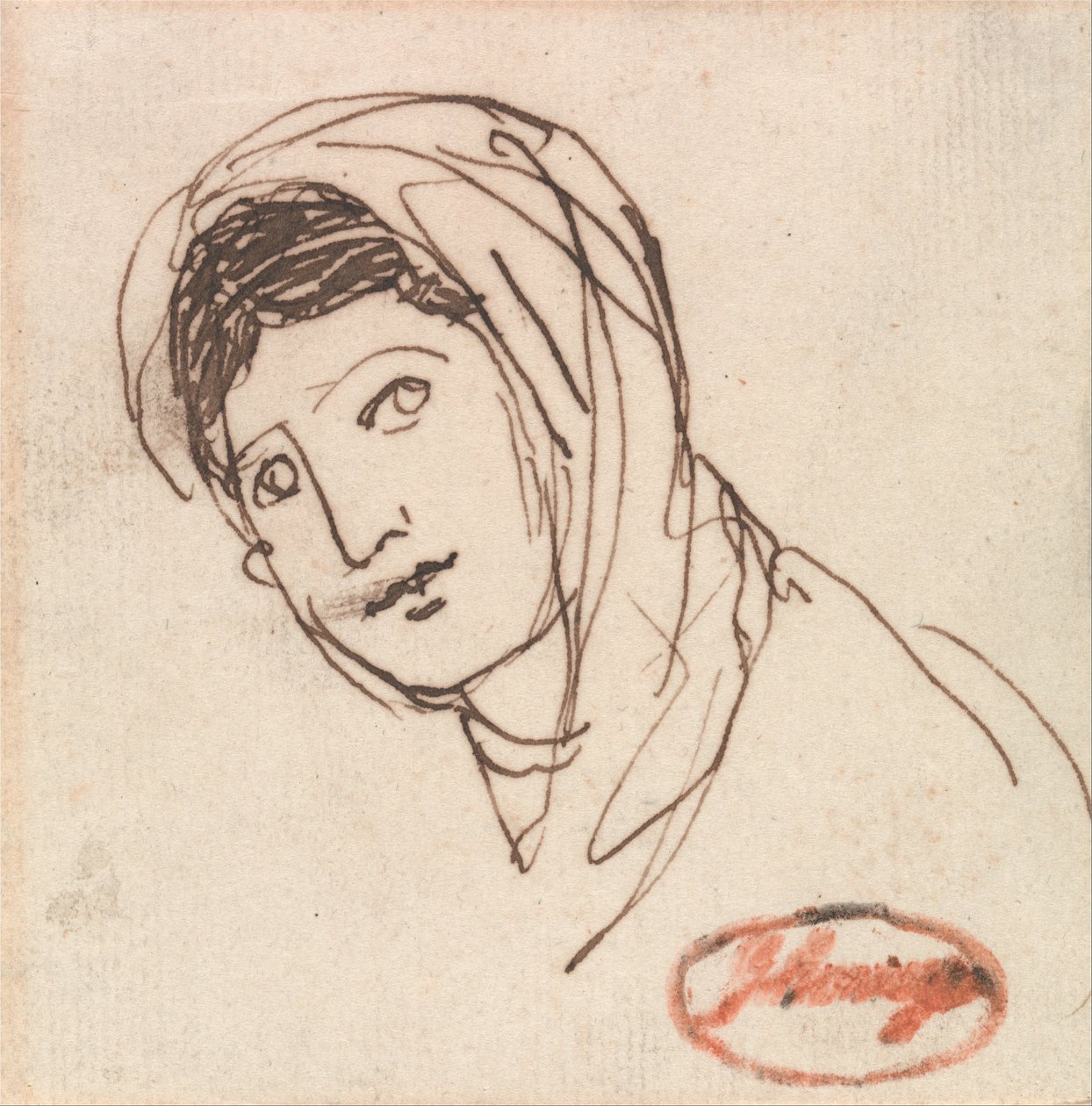 Kobieca głowa autorstwa George Romney