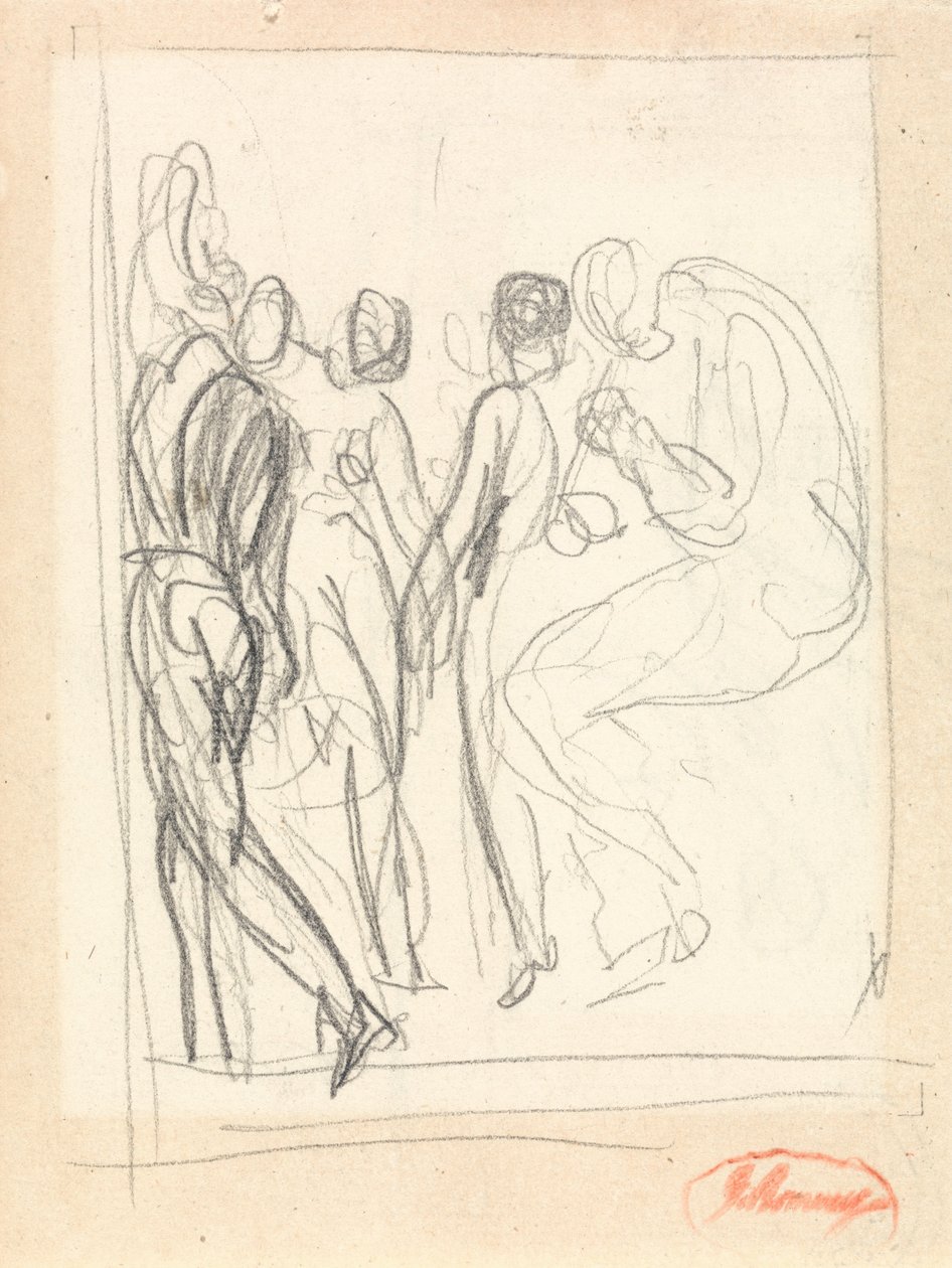 Tancerze i muzycy, Prawdopodobnie dla LAllegro autorstwa George Romney