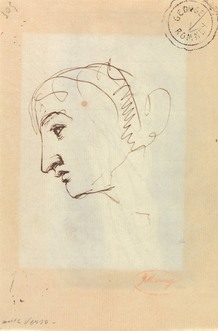 Głowa w profilu autorstwa George Romney