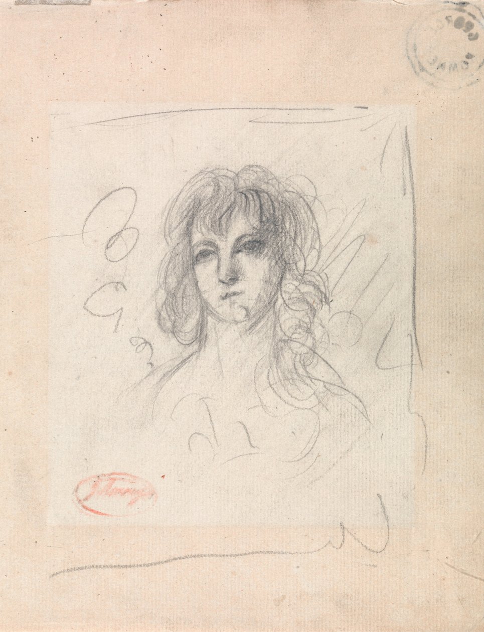 Głowa kobiety autorstwa George Romney