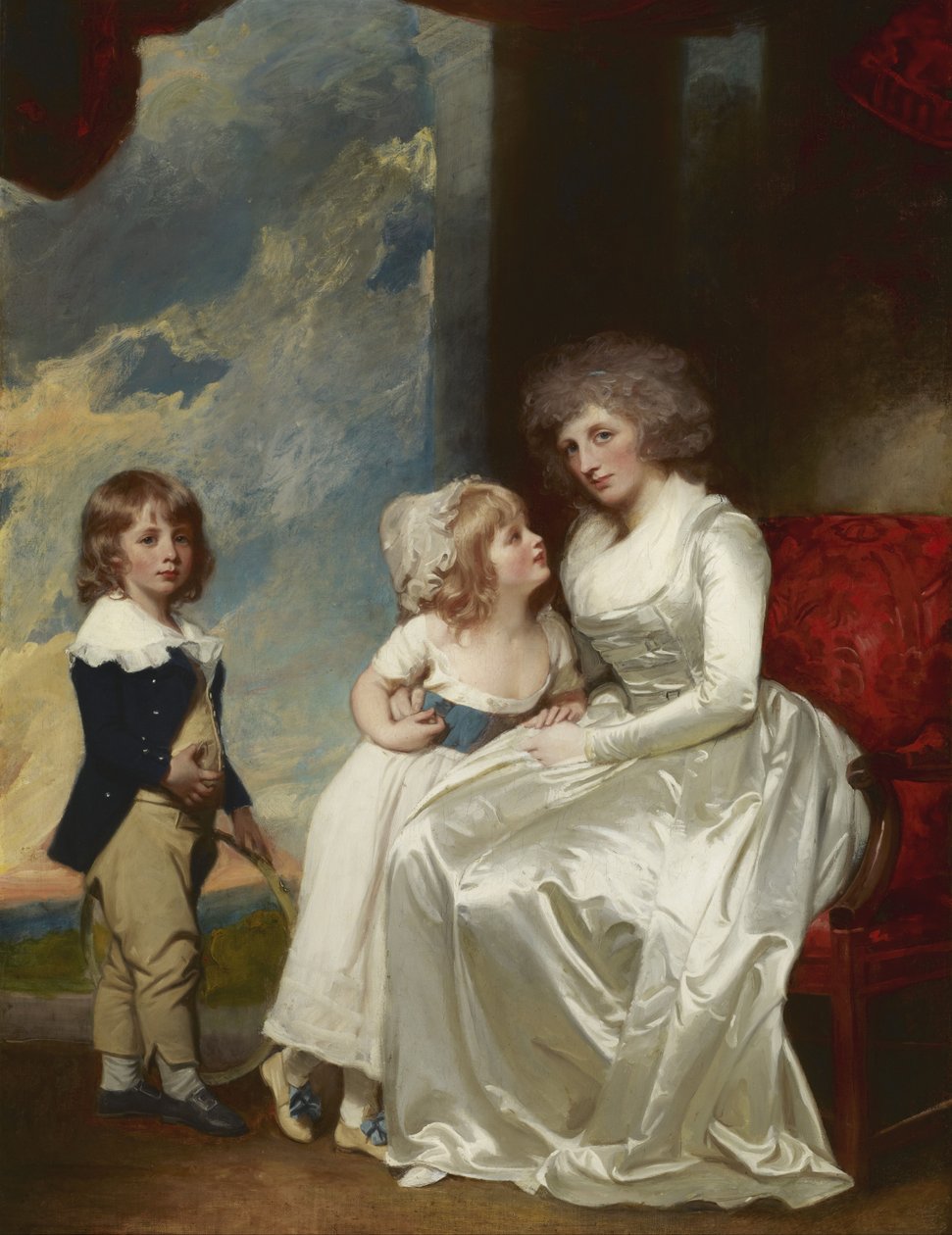 Henrietta, hrabina Warwick, i jej dzieci autorstwa George Romney