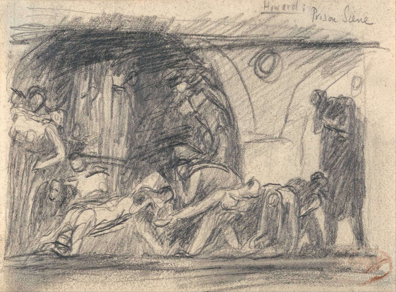 Howard odwiedza więzienie autorstwa George Romney
