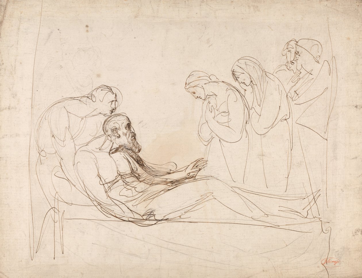 Lear przebudzony przez Cordelię autorstwa George Romney