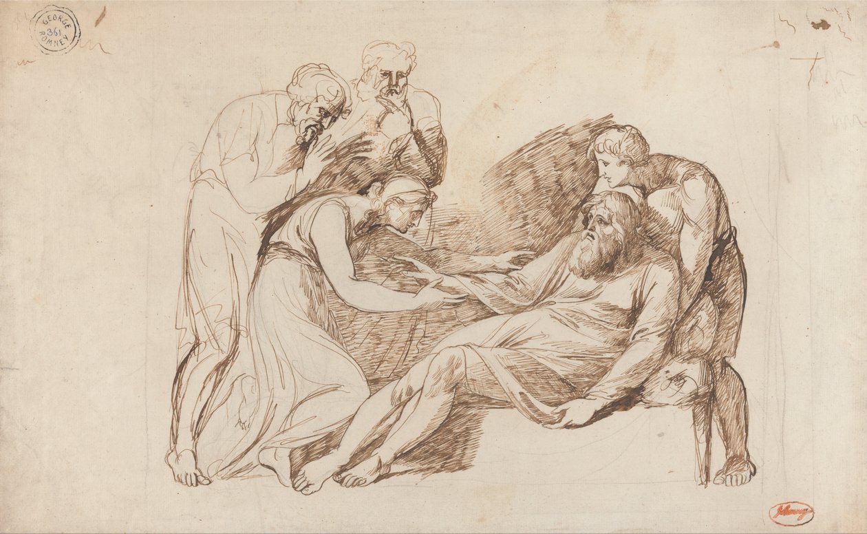 Lear przebudzony przez Cordelię autorstwa George Romney