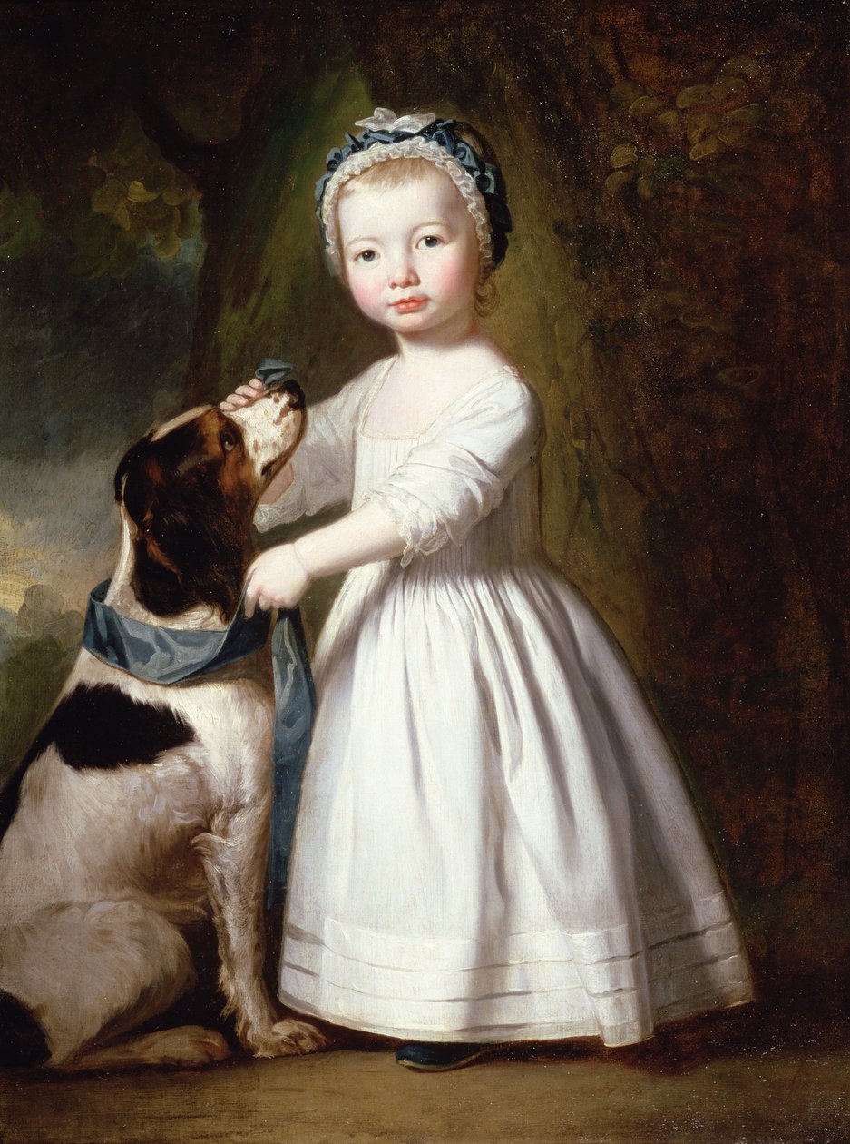 Mały chłopiec z psem, ok. 1757 autorstwa George Romney