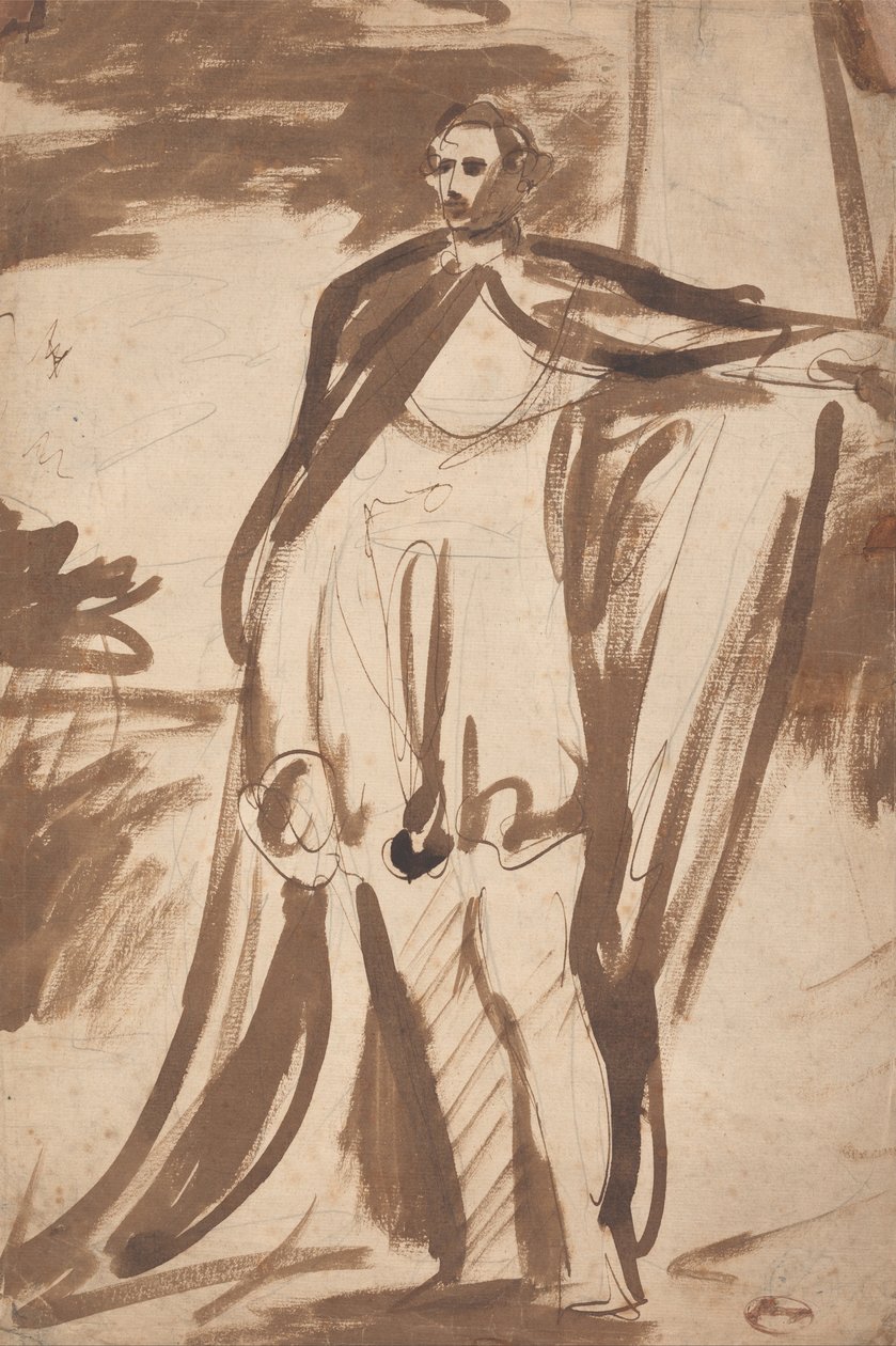 Lord Salisbury, stojący przy filarze autorstwa George Romney