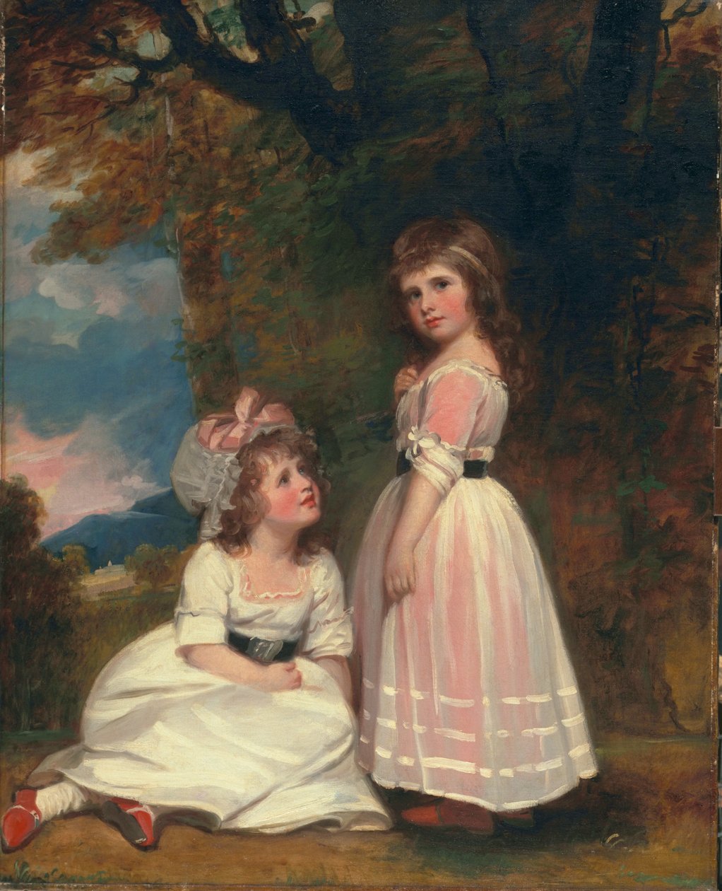 Margaret Beckford, później Margaret Orde i Susan Euphemia Beckford, późniejsza księżna Hamilton: The Beckford Children, c.1789-91; autorstwa George Romney