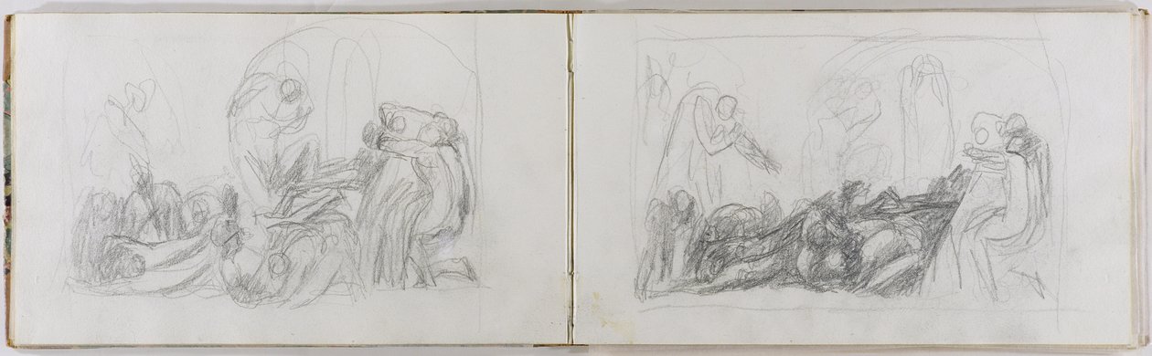 Raj utracony, c.1793 (grafit na papierze) autorstwa George Romney