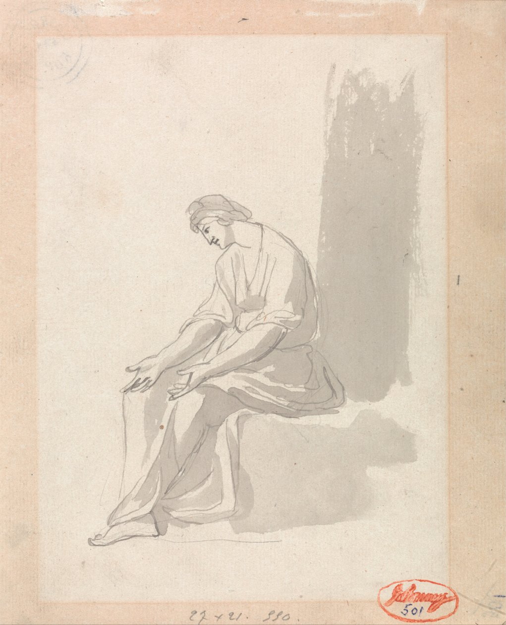 Siedząca kobieta autorstwa George Romney