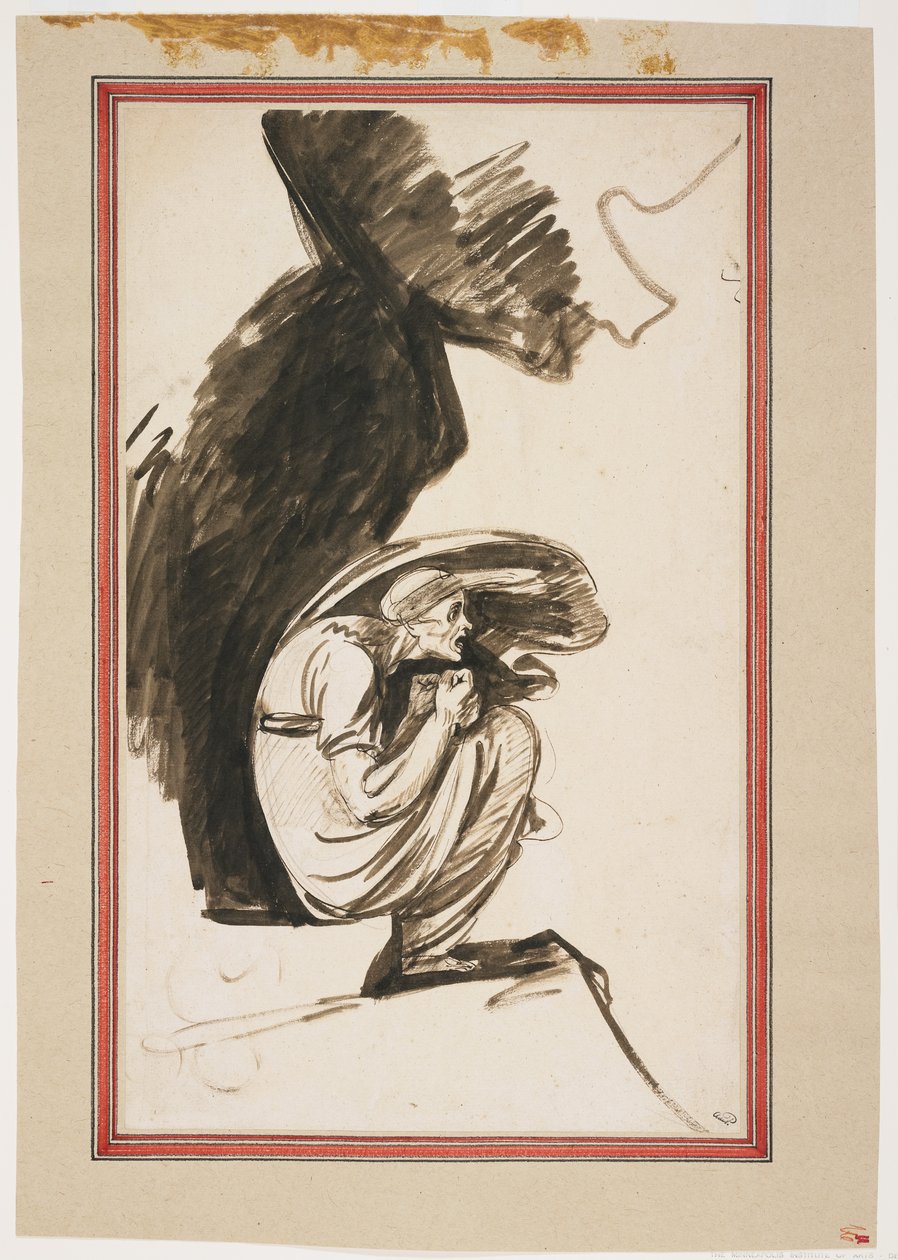 Studium dla „Czarownicy z Laponii”, c. 1775-1777 autorstwa George Romney