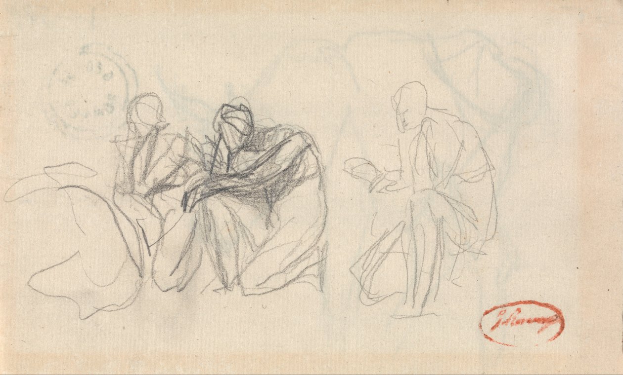 Trzy klęczące postacie autorstwa George Romney