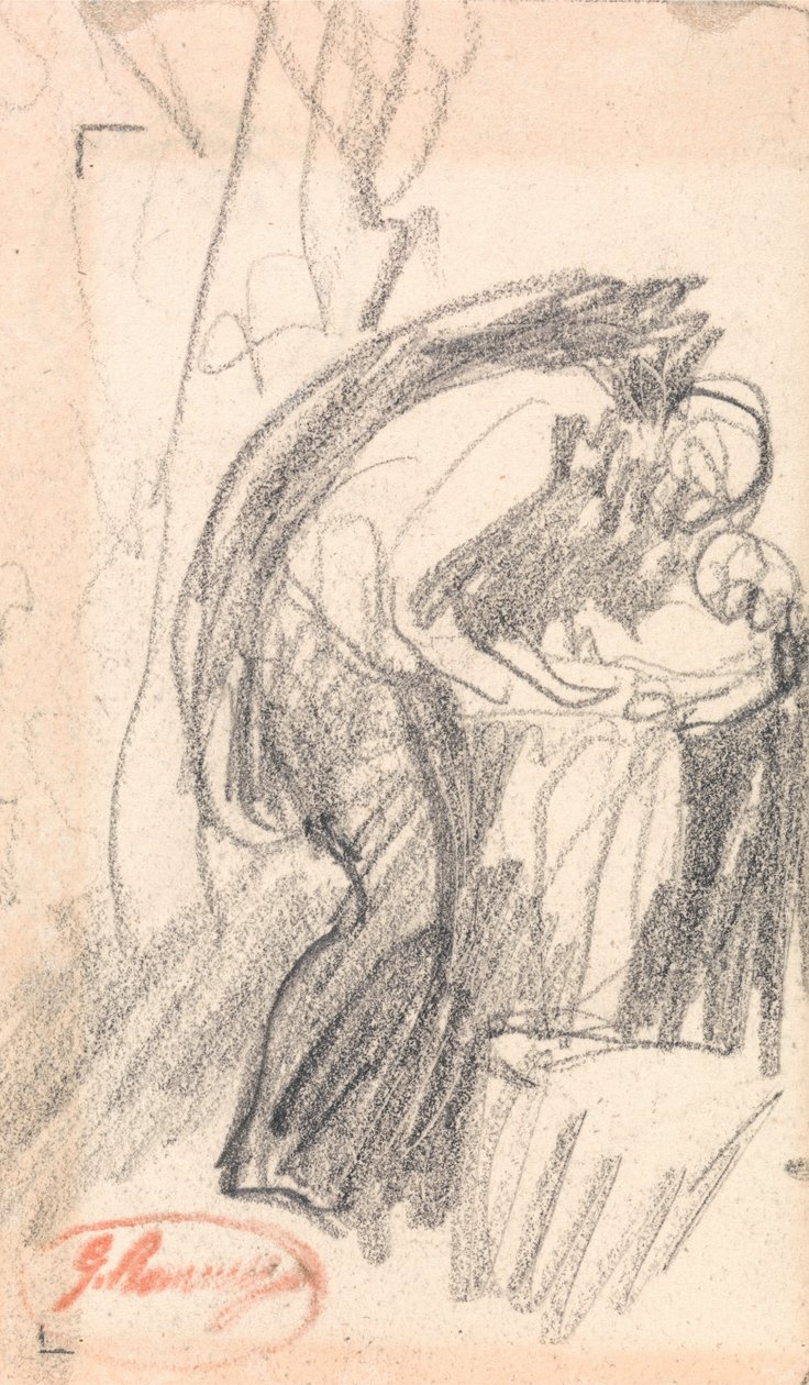 Niezidentyfikowany podmiot – mężczyzna z dzieckiem autorstwa George Romney