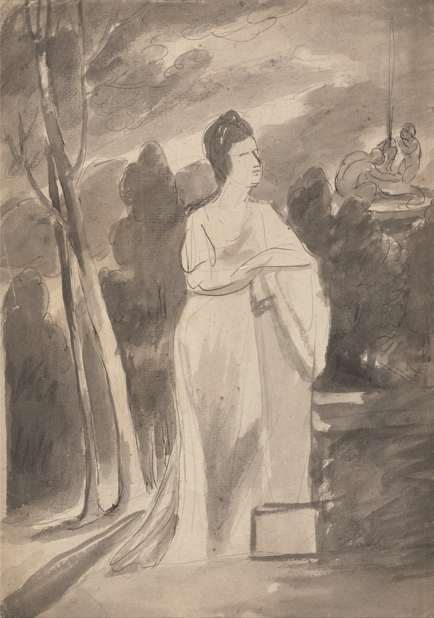Kobieta w kolumnie autorstwa George Romney