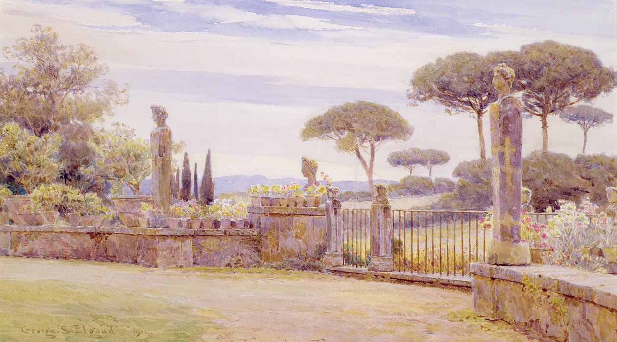 Belweder, Villa Piatti, Rzym autorstwa George Samuel Elgood