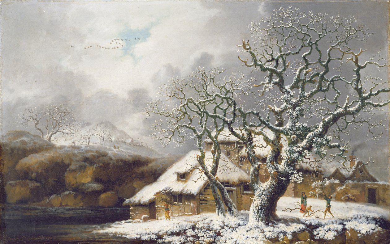 Pejzaż zimowy, 1752 autorstwa George Smith