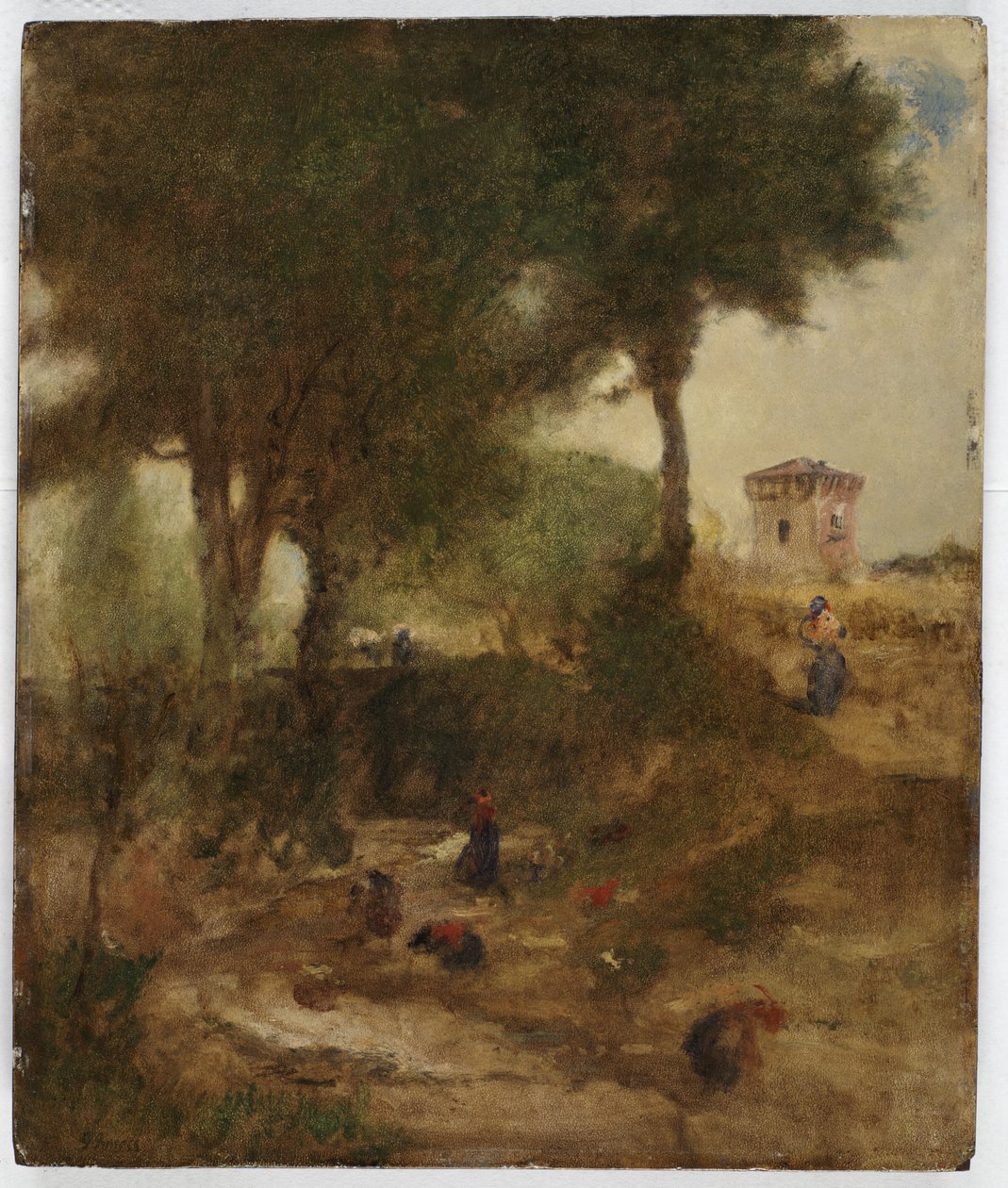 Szkic do dnia prania w pobliżu Perugii, 1873 autorstwa George Inness