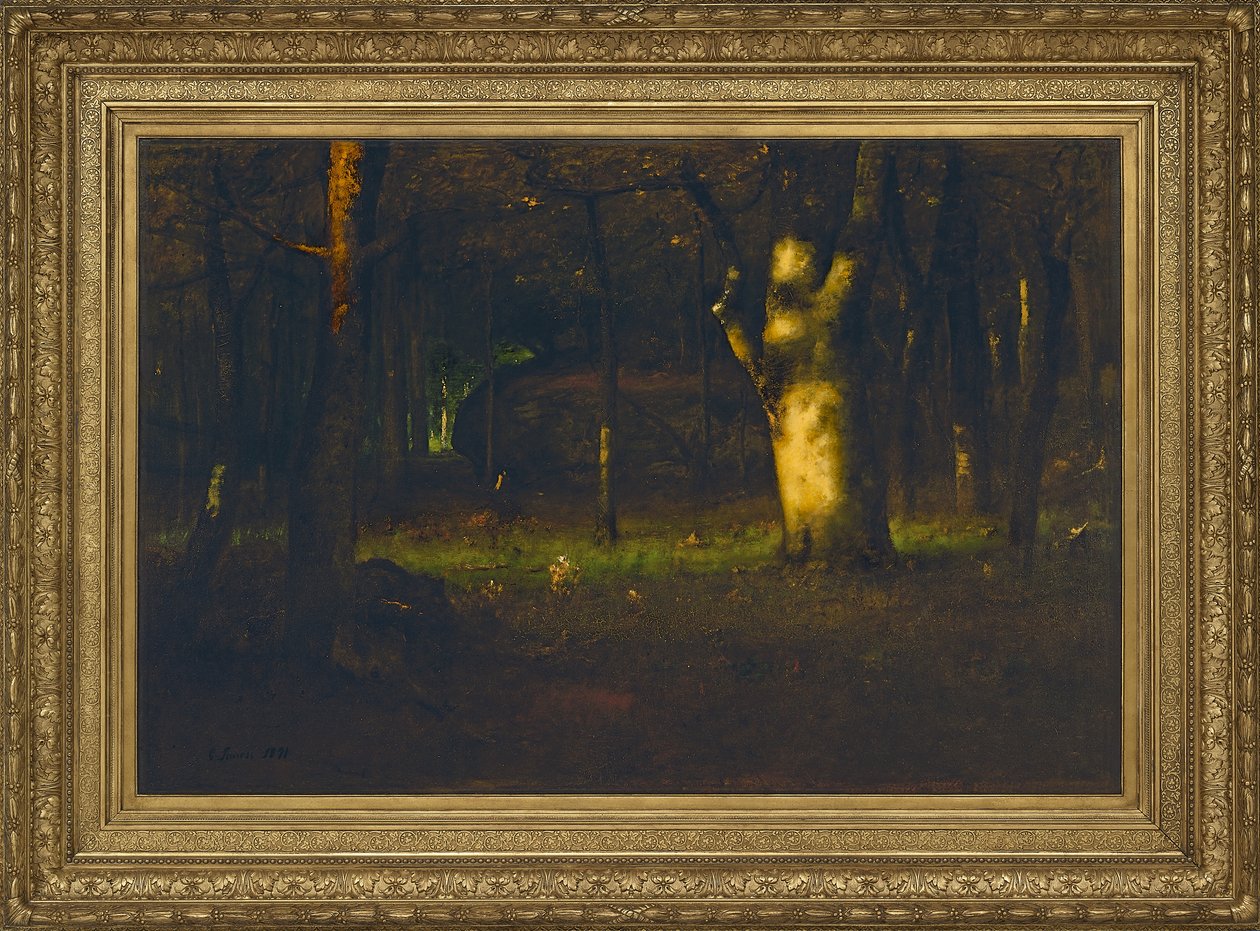 Zachód słońca w lesie, 1891 autorstwa George Inness