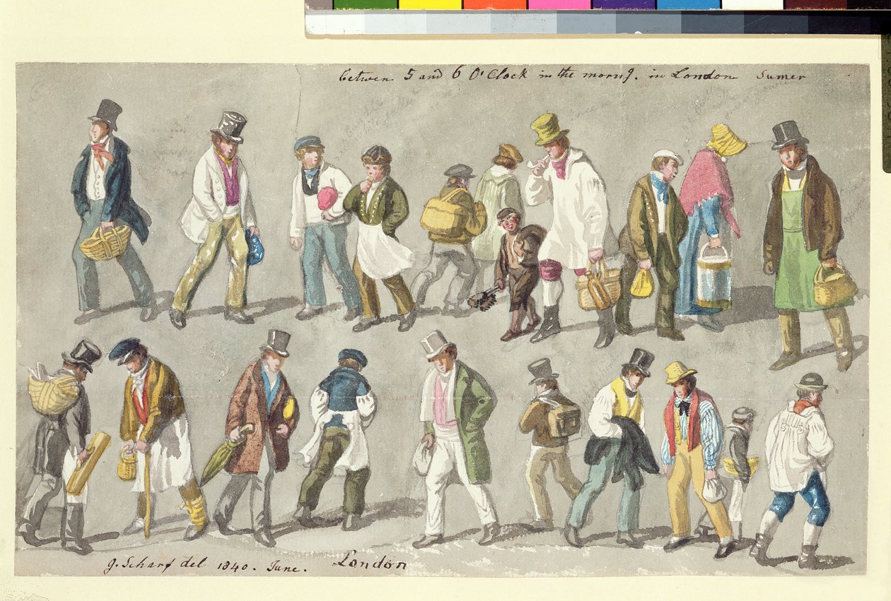 Między godziną 5 a 6 rano, 1840 autorstwa George Snr Scharf