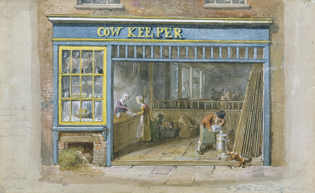 hodowca krów, 1825 autorstwa George Snr Scharf