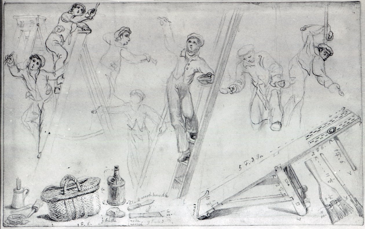 Ilustracja malowania i dekorowania autorstwa George Snr Scharf