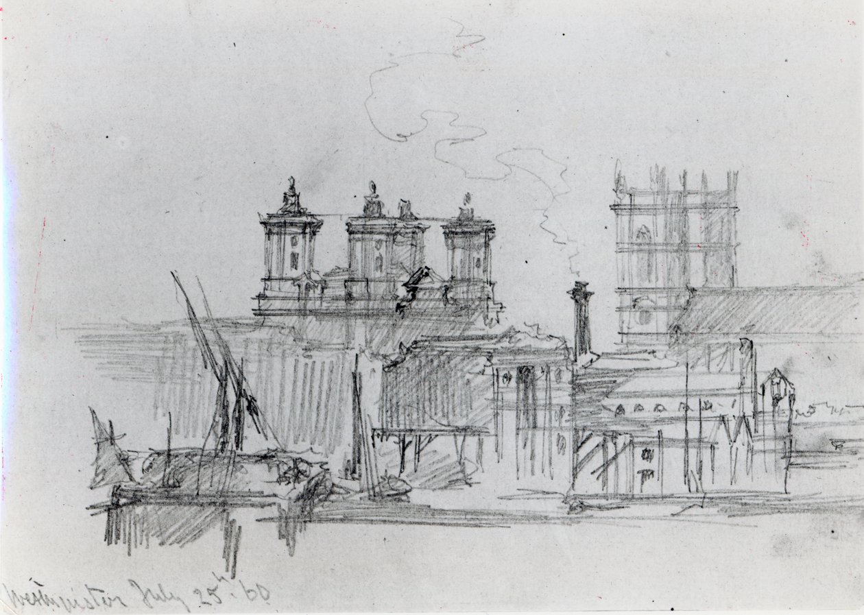 Szkic Westminsteru, 1860 r. autorstwa George Snr Scharf