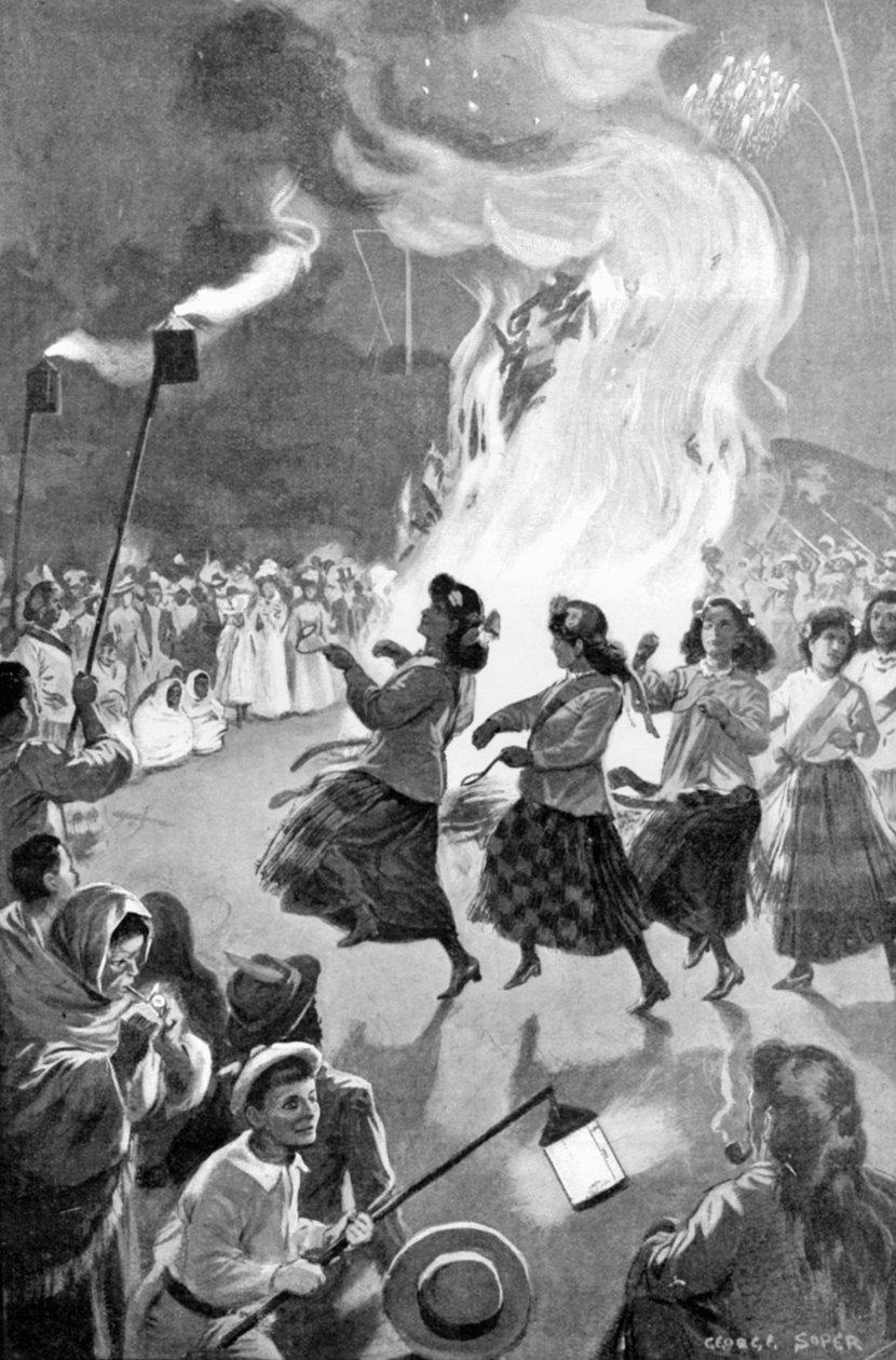 Obchody Dnia Pokoju w Rotorua w Nowej Zelandii, ilustracja z „Grafiki”, 19 lipca 1902 r. autorstwa George Soper