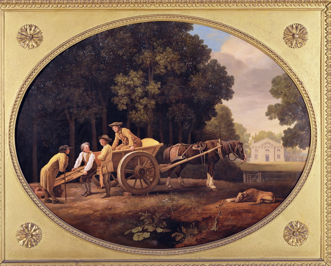 Labourers, 1781 (emalia na biszkoptowej naczyniu Wedgwood) autorstwa George Stubbs