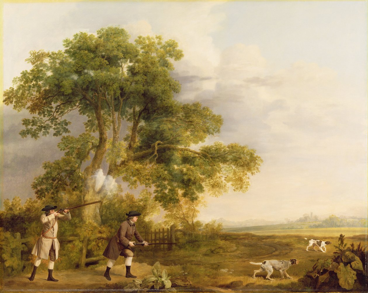 Strzelanie dwóch dżentelmenów autorstwa George Stubbs
