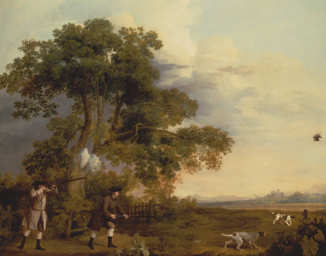 Strzelanie dwóch dżentelmenów autorstwa George Stubbs