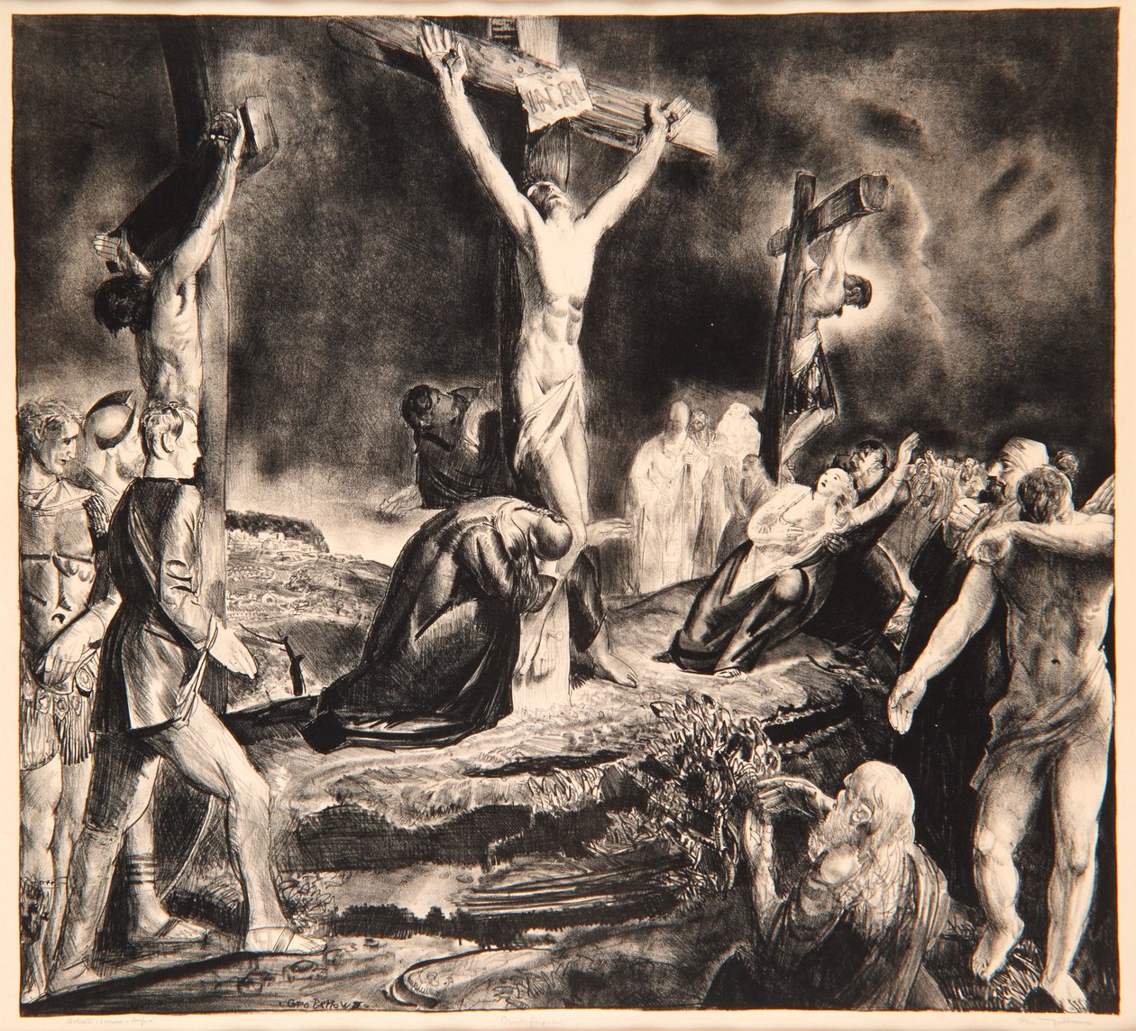 Ukrzyżowanie Chrystusa, 1923 autorstwa George Wesley Bellows