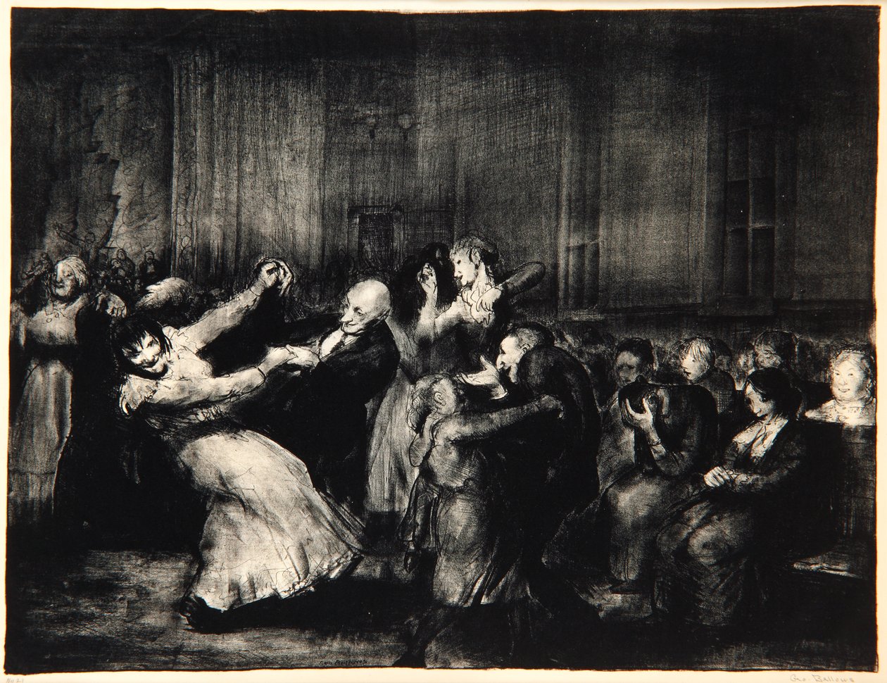 Taniec w domu wariatów, 1917 autorstwa George Wesley Bellows