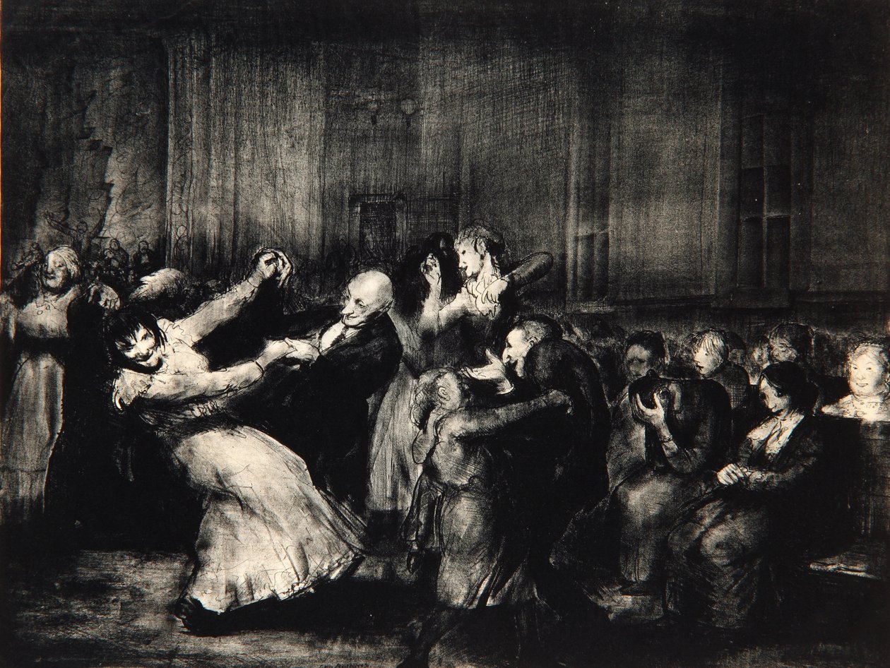 Taniec w domu wariatów, 1917 autorstwa George Wesley Bellows