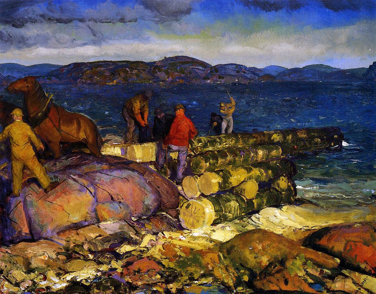 Budowniczowie doków, 1925 autorstwa George Wesley Bellows