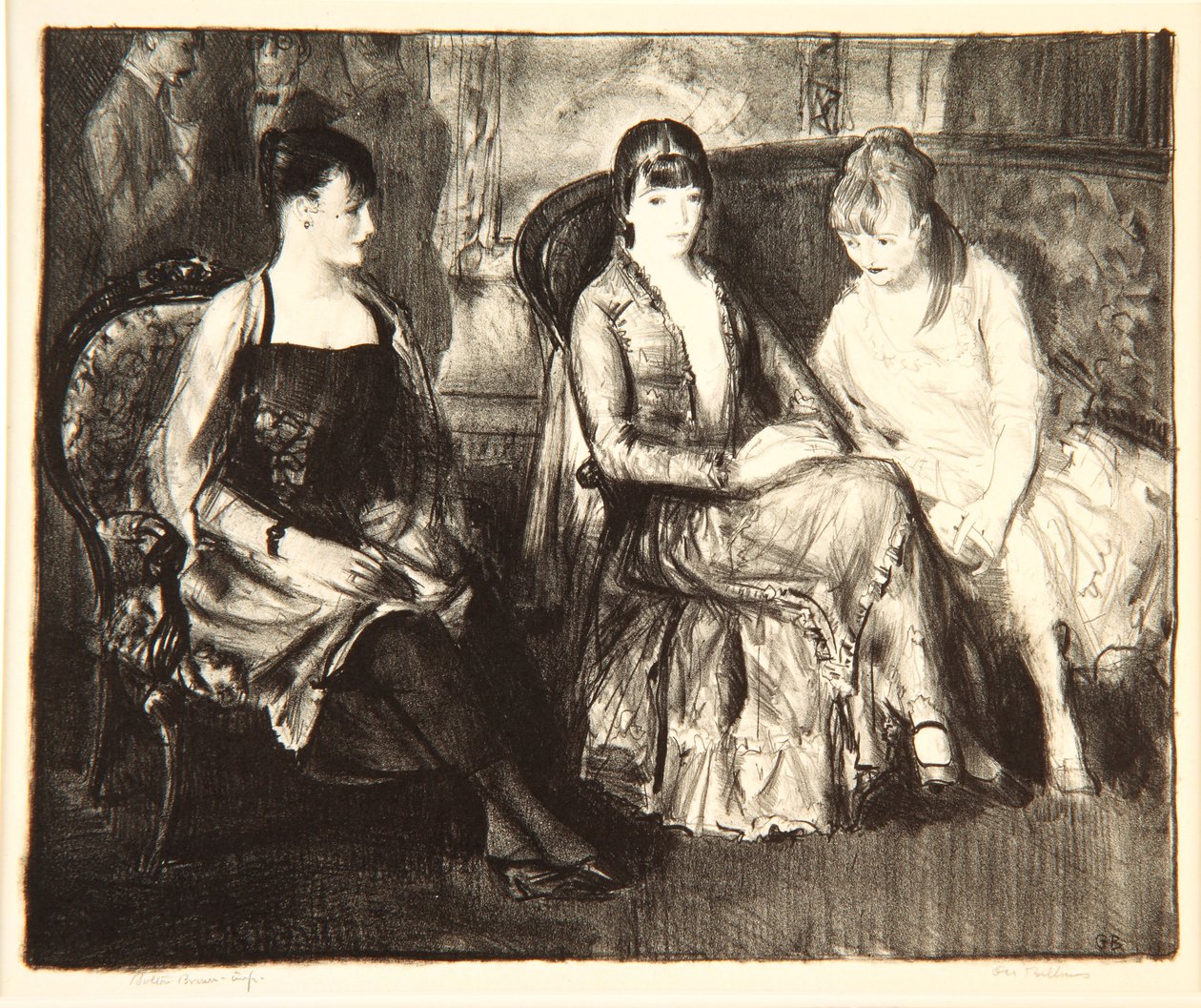 Elsie, Emma i Marjorie, 1921 autorstwa George Wesley Bellows
