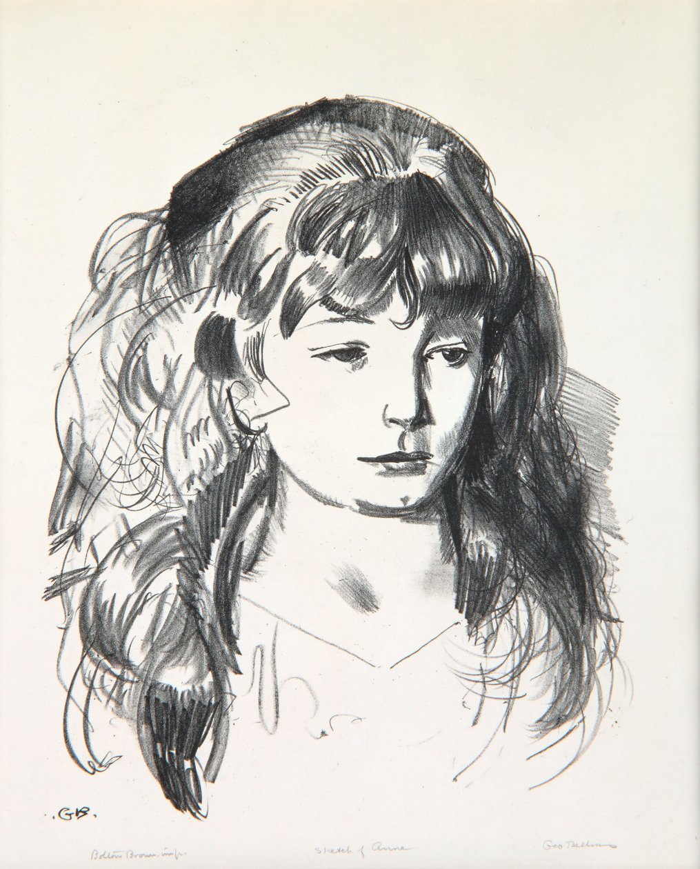 Szkic Anny, 1923-24 autorstwa George Wesley Bellows