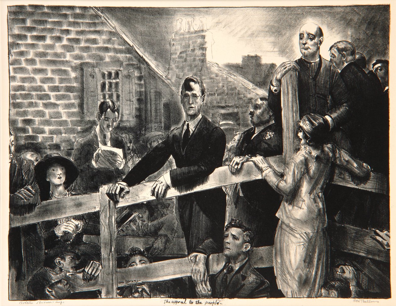 Odezwa do ludu, 1923-24 (litografia) autorstwa George Wesley Bellows