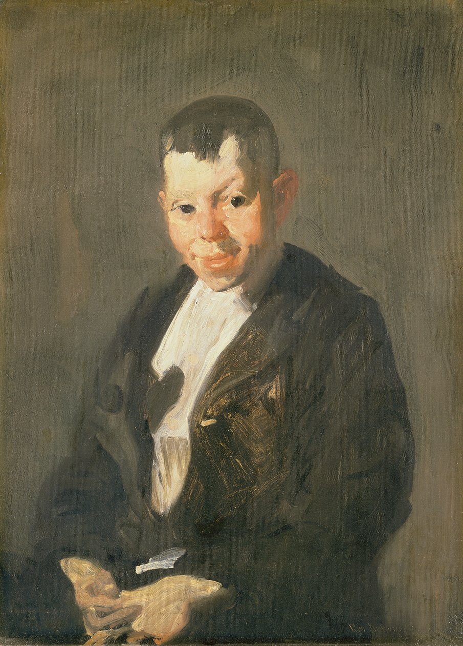 Gazeciarz, 1908 olej na płótnie autorstwa George Wesley Bellows