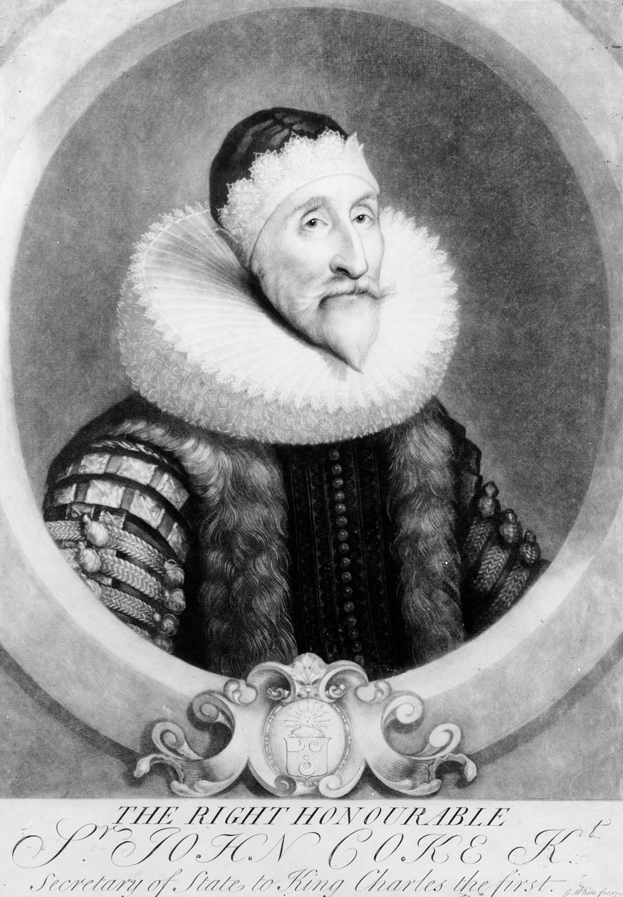 Sir John Coke, 1724 (mezzotinta) autorstwa George White