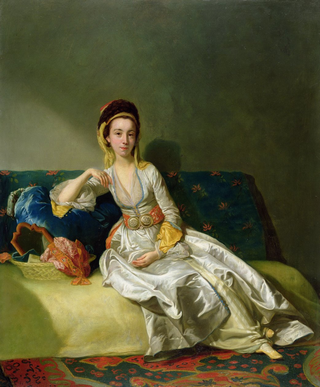 Nancy Parsons w tureckim stroju, ok. 1771 (olej na miedzi) autorstwa George Willison