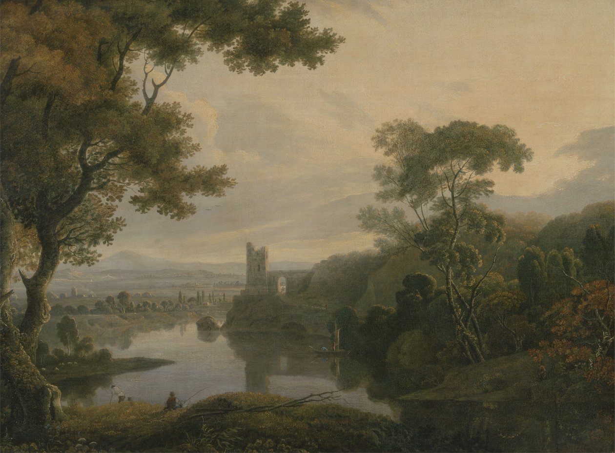 Krajobraz rzeczny, 1773 autorstwa George the Elder Barret
