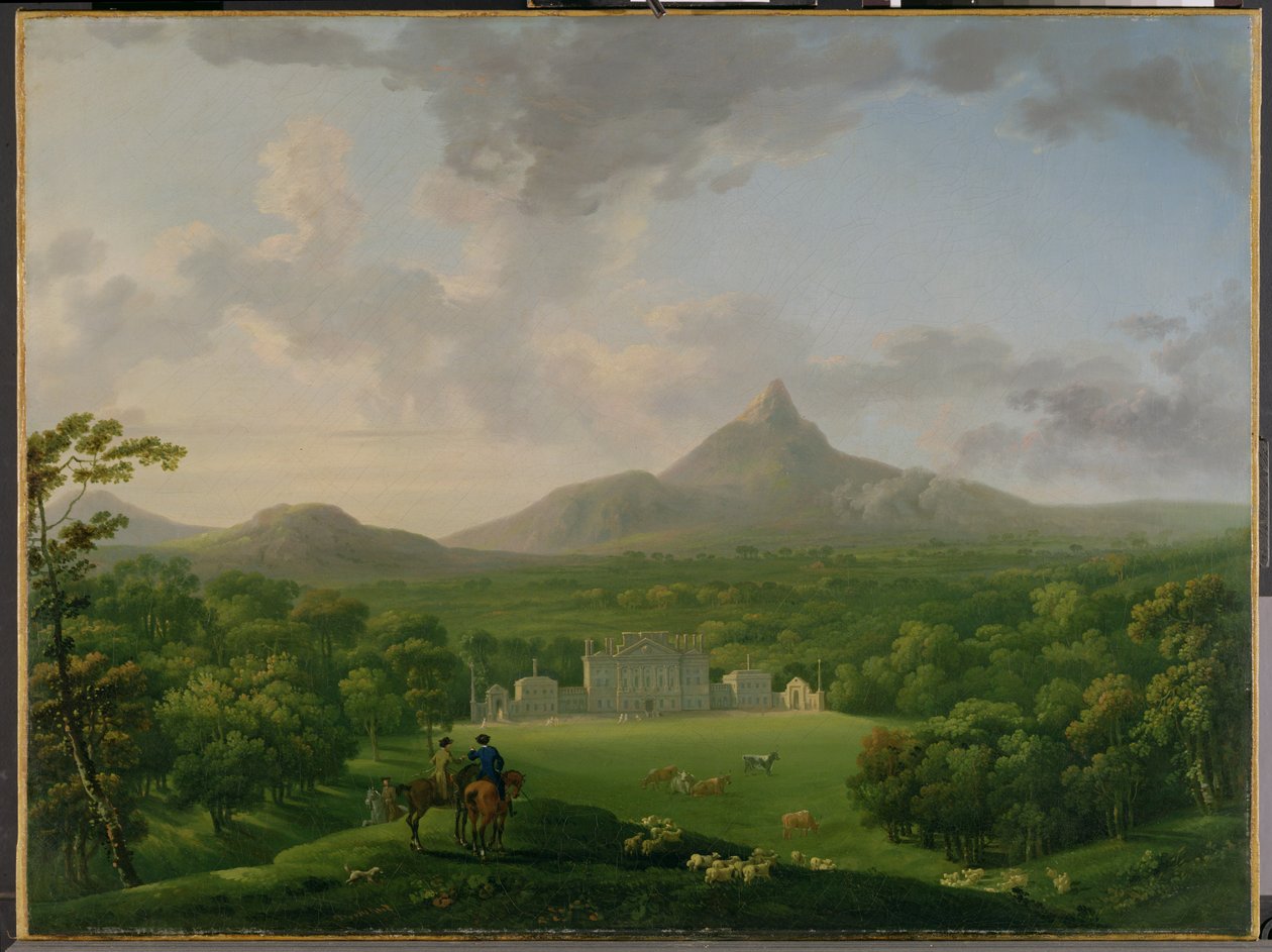 Widok na Powerscourt, hrabstwo Wicklow, ok. 1760-2 autorstwa George the Elder Barret