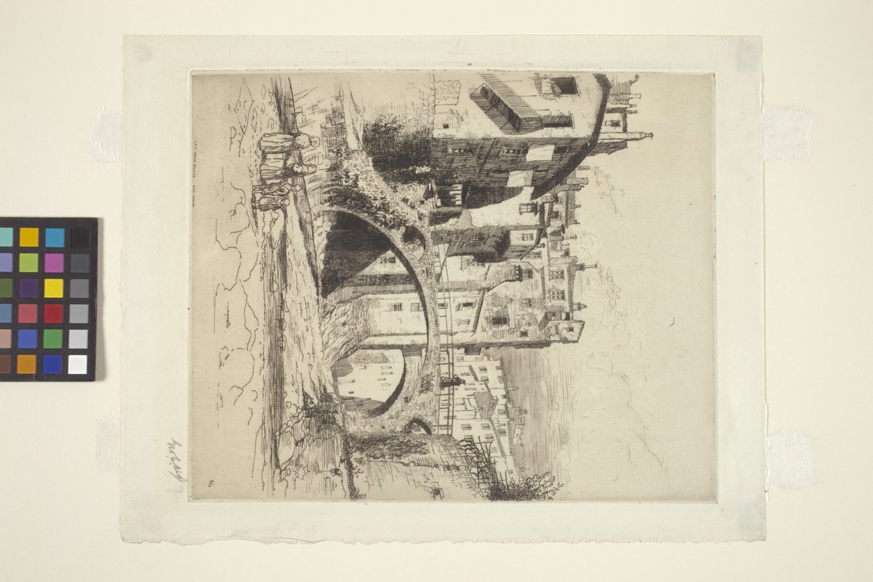 Dwa mosty, San Remo (tusz) autorstwa George Charles Aid