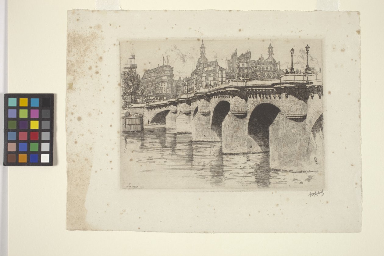 Pont Neuf, nr 2 (atrament) autorstwa George Charles Aid
