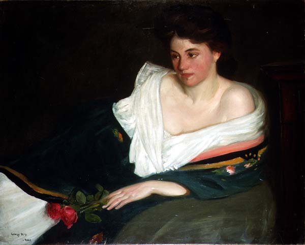 Portret damy na kanapie autorstwa George Charles Aid