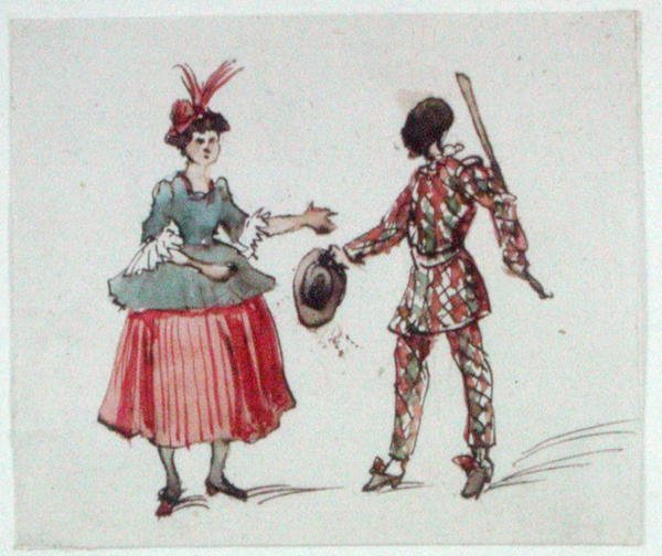 Dwie postacie z Commedia dell