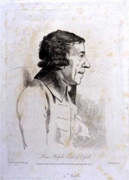 Horace Walpole, 4. hrabia Orford (1717-97), grawerowany przez Williama Daniella (1769-1837) autorstwa George (after) Dance