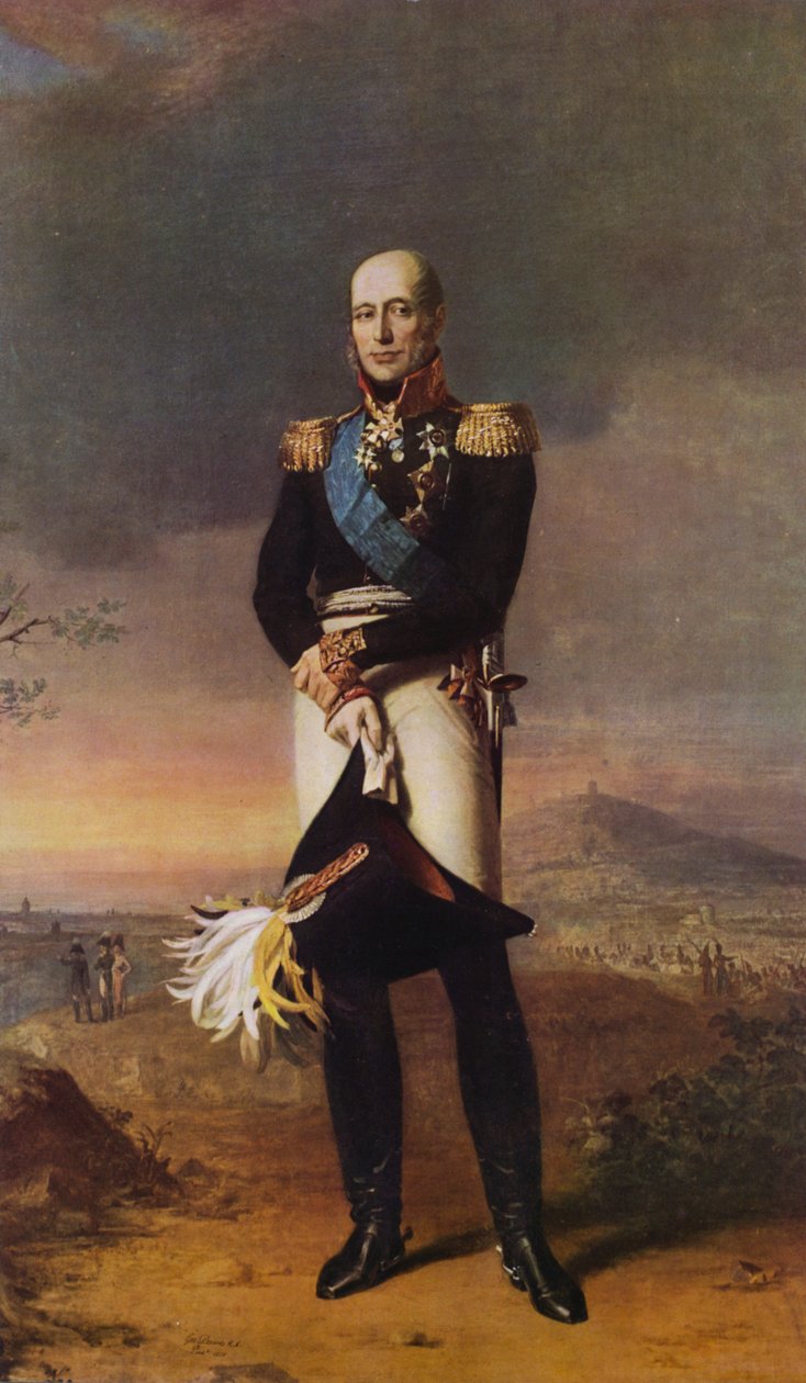 Portret Barclaya de Tolli (kolorowa litografia) autorstwa George (after) Dawe