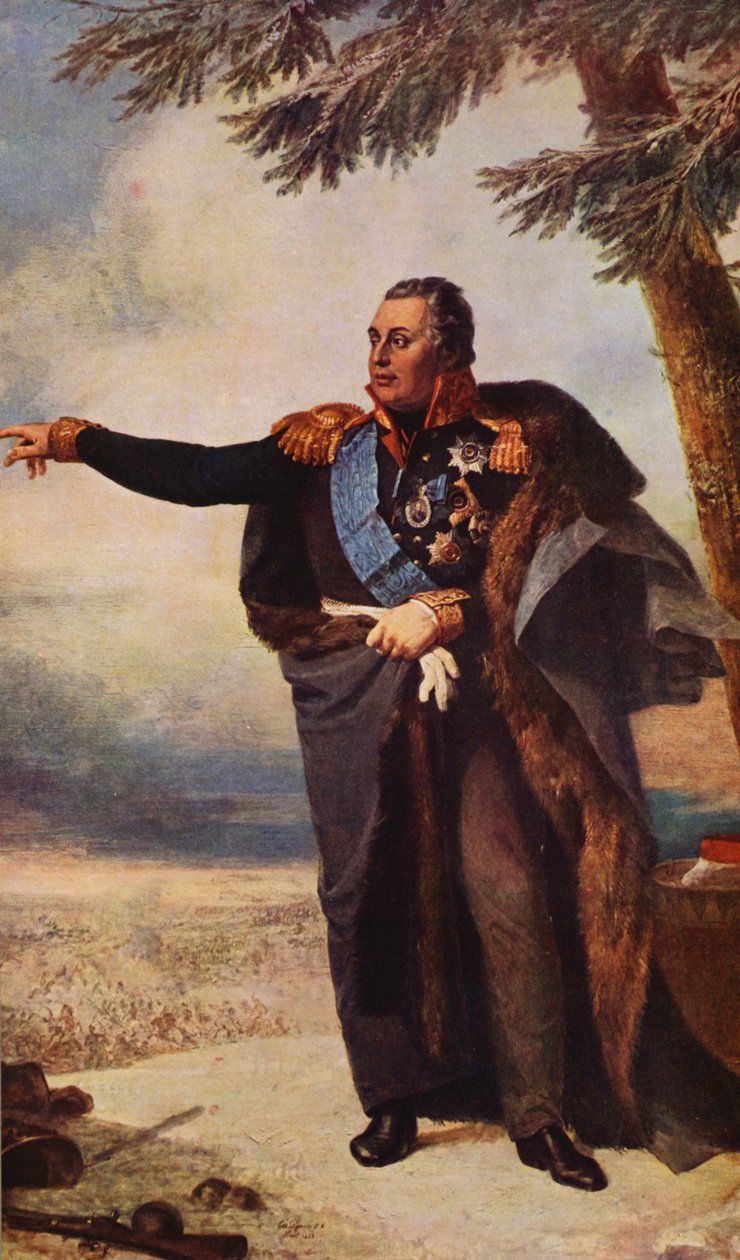 Portret Koutouzoffa (kolorowa litografia) autorstwa George (after) Dawe