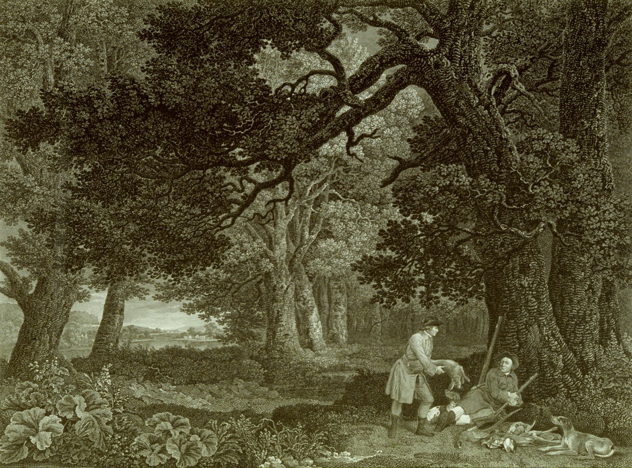 Odpoczynek po strzale, płyta 4 (rycina) autorstwa George (after) Stubbs